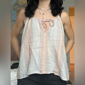 Striped Community Linen Blouse